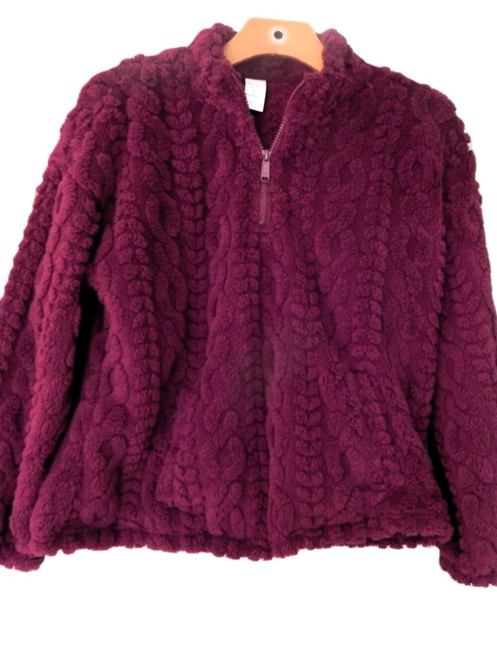 NWT Thereabouts 1/4 zip super soft Pull over L 14.5/16.5 Plus - Maroon
